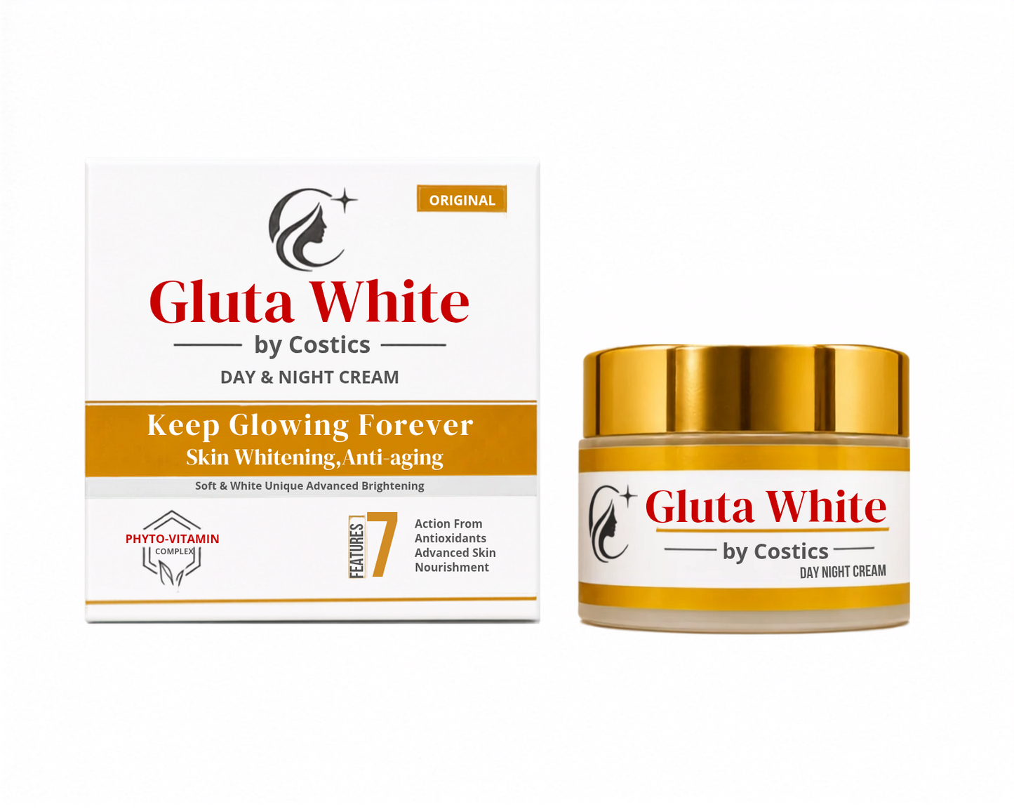 Gluta White By Costics Day and Night Cream Costics
